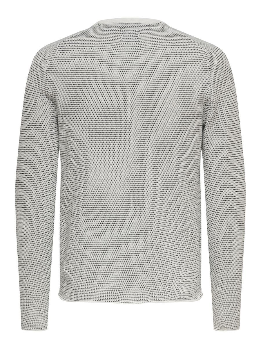 RUNDHALSAUSSCHNITT STRICKPULLOVER günstig online kaufen