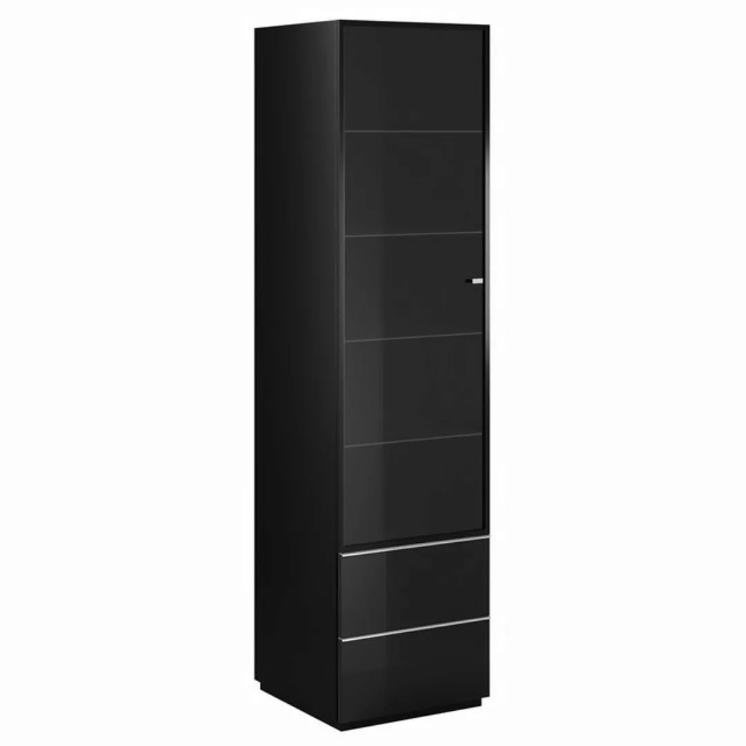 Lomadox Vitrine HOOVER-83 nschrank schwarz modern mit Glasfronten, B/H/T: c günstig online kaufen