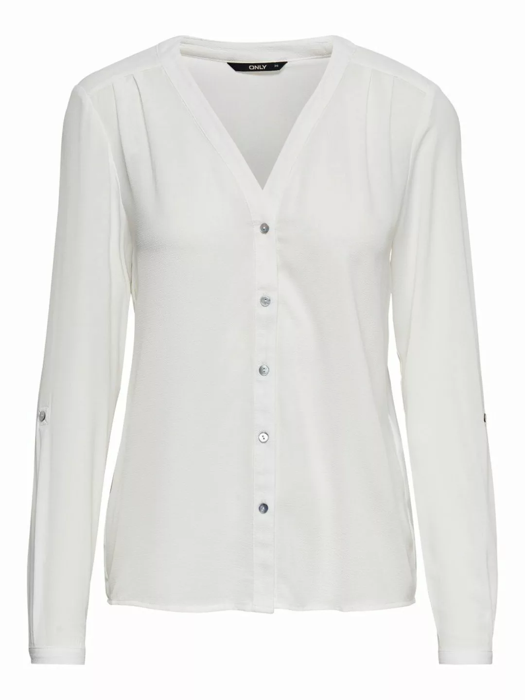 ONLY Lockeres Langarmhemd Damen White günstig online kaufen