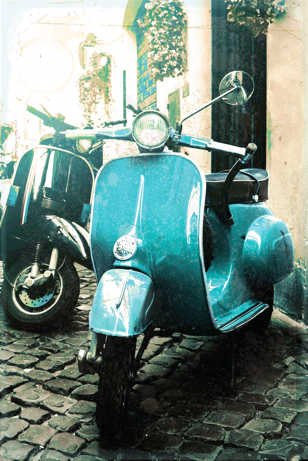 queence Metallbild "Scooter", Rom-Florenz-Fahrzeuge-Motorräder & Roller, (1 günstig online kaufen