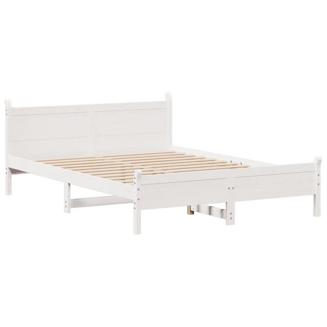 vidaXL Bett, Massivholzbett ohne Matratze Wachsbraun 160x200 Kiefernholz günstig online kaufen