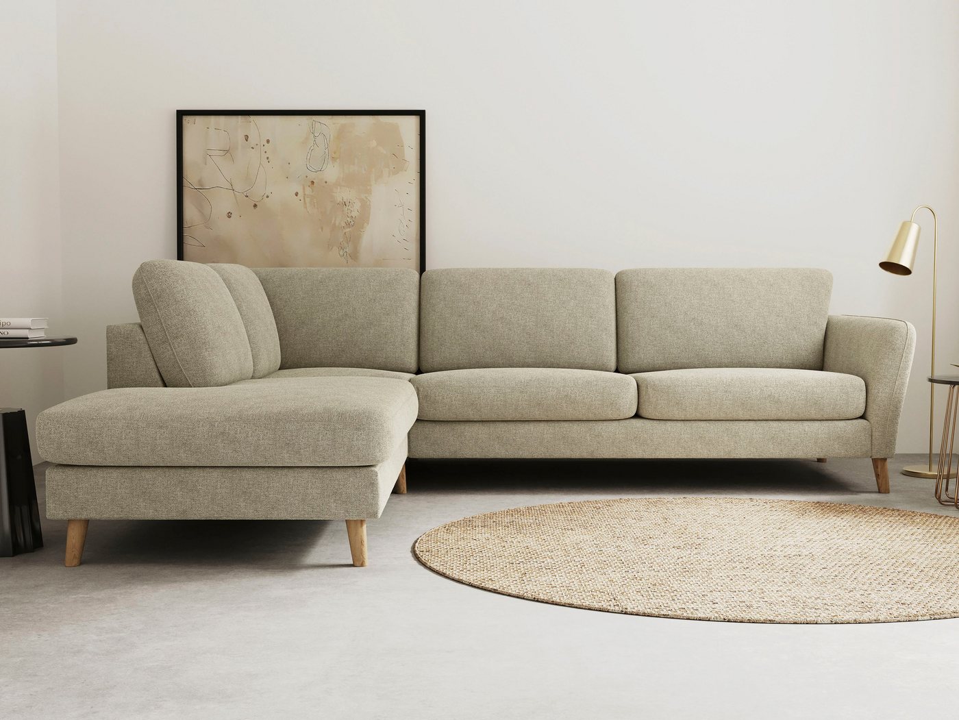 Home affaire Ecksofa MARSEILLE 278/202 cm, L-Form, Ottom. rechts/links, mit günstig online kaufen