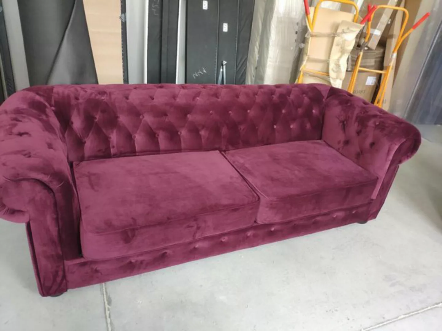 Xlmoebel Sofa Zweisitzer-Sofa mit Metall-Polsterung im Vintage Chesterfield günstig online kaufen