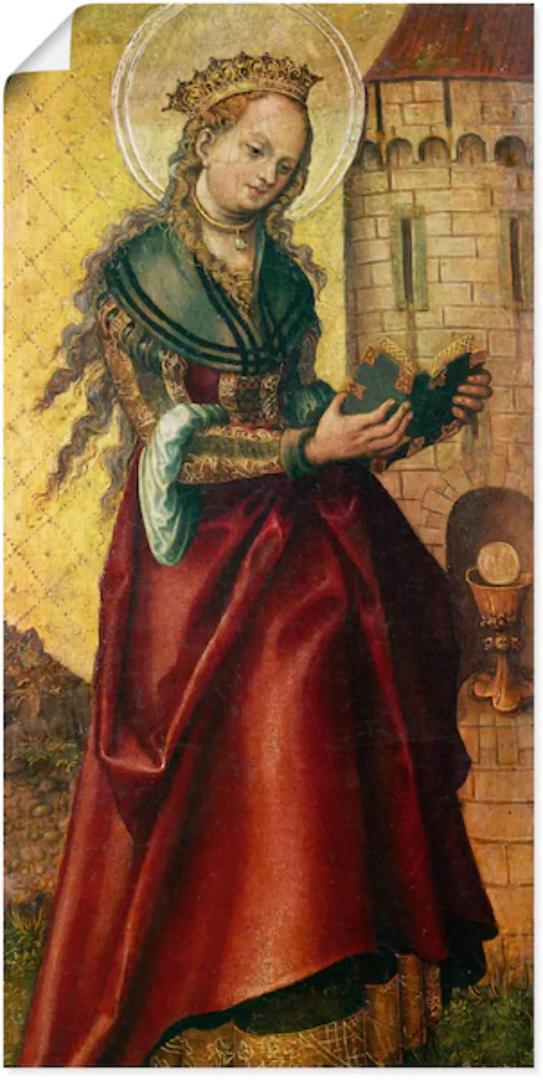 Artland Wandbild »Die heilige Barbara.«, Frau, (1 St.), als Leinwandbild, P günstig online kaufen