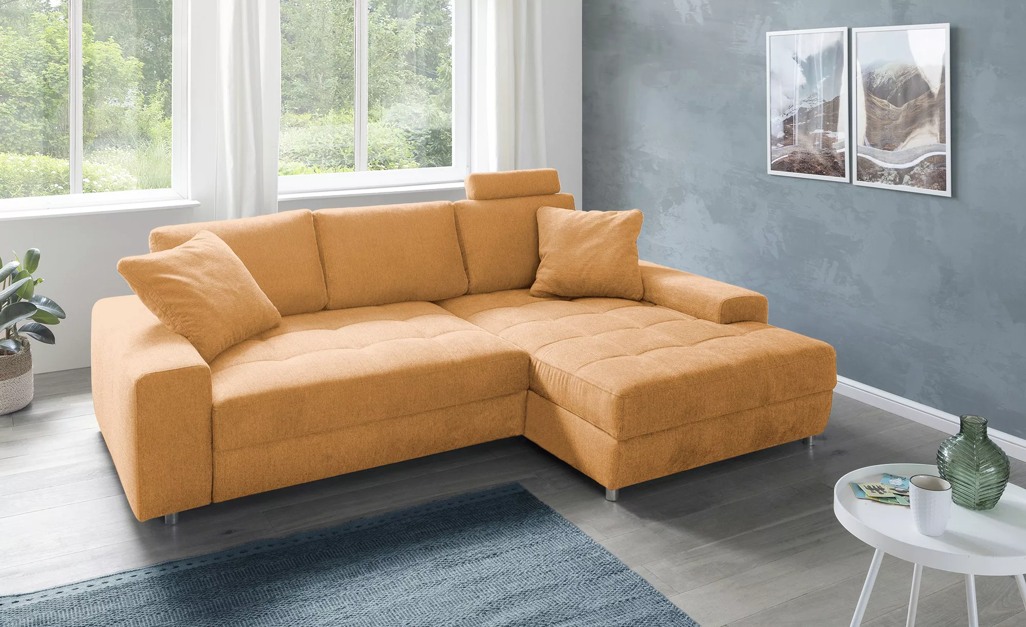 bobb Ecksofa  Arissa de Luxe ¦ gelb ¦ Maße (cm): B: 258 H: 84 T: 181 Polste günstig online kaufen