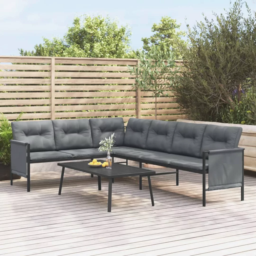 Vidaxl 2-tlg. Garten-lounge-set Anthrazit Stahl günstig online kaufen