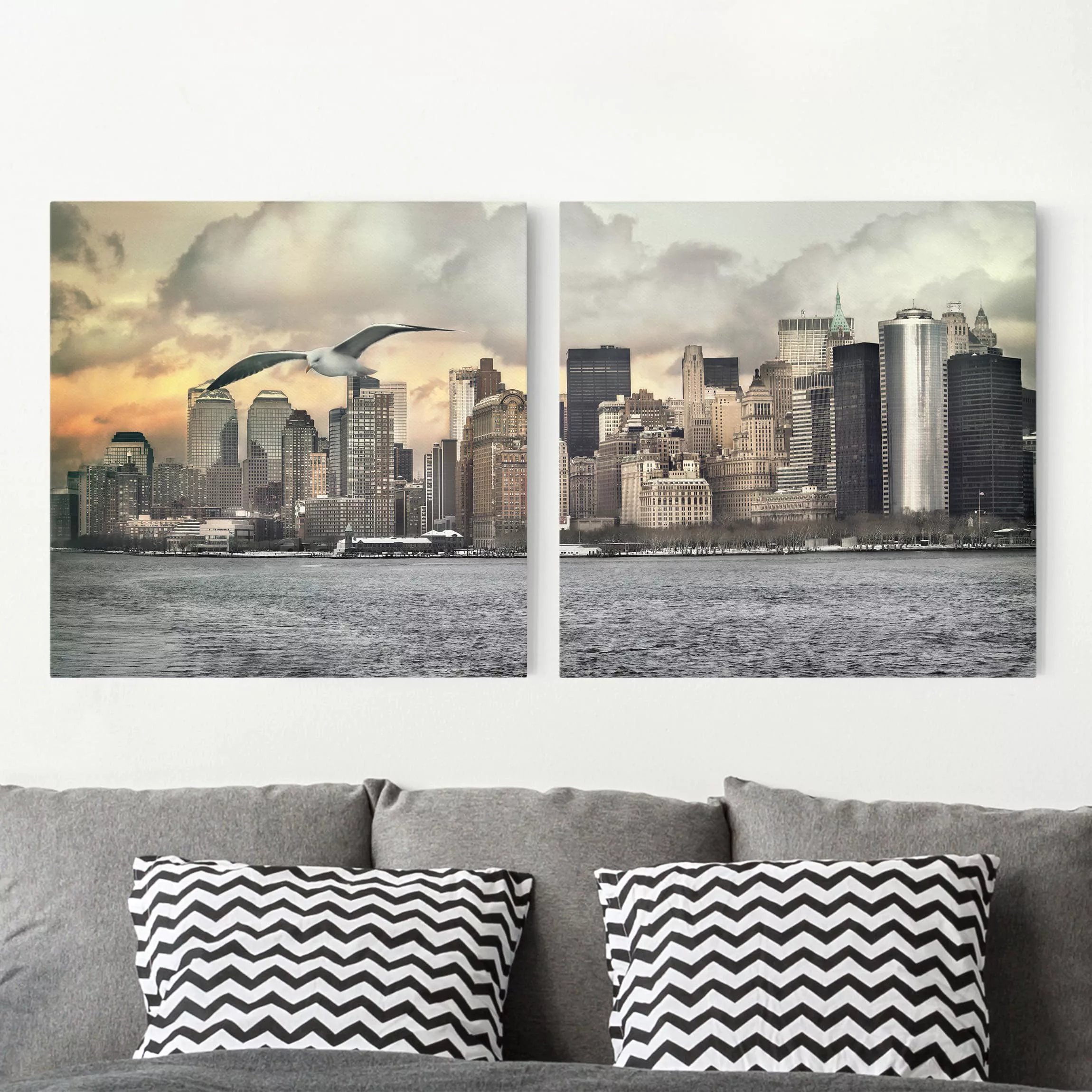 2-teiliges Leinwandbild Architektur & Skyline New York günstig online kaufen