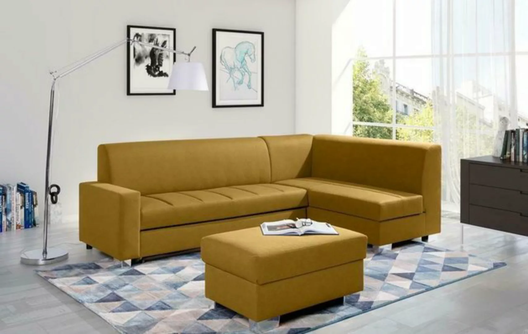 JVmoebel Ecksofa Schlafsofas Ecksofa Sofa Polster Sofas Couchen Wohnlandsch günstig online kaufen