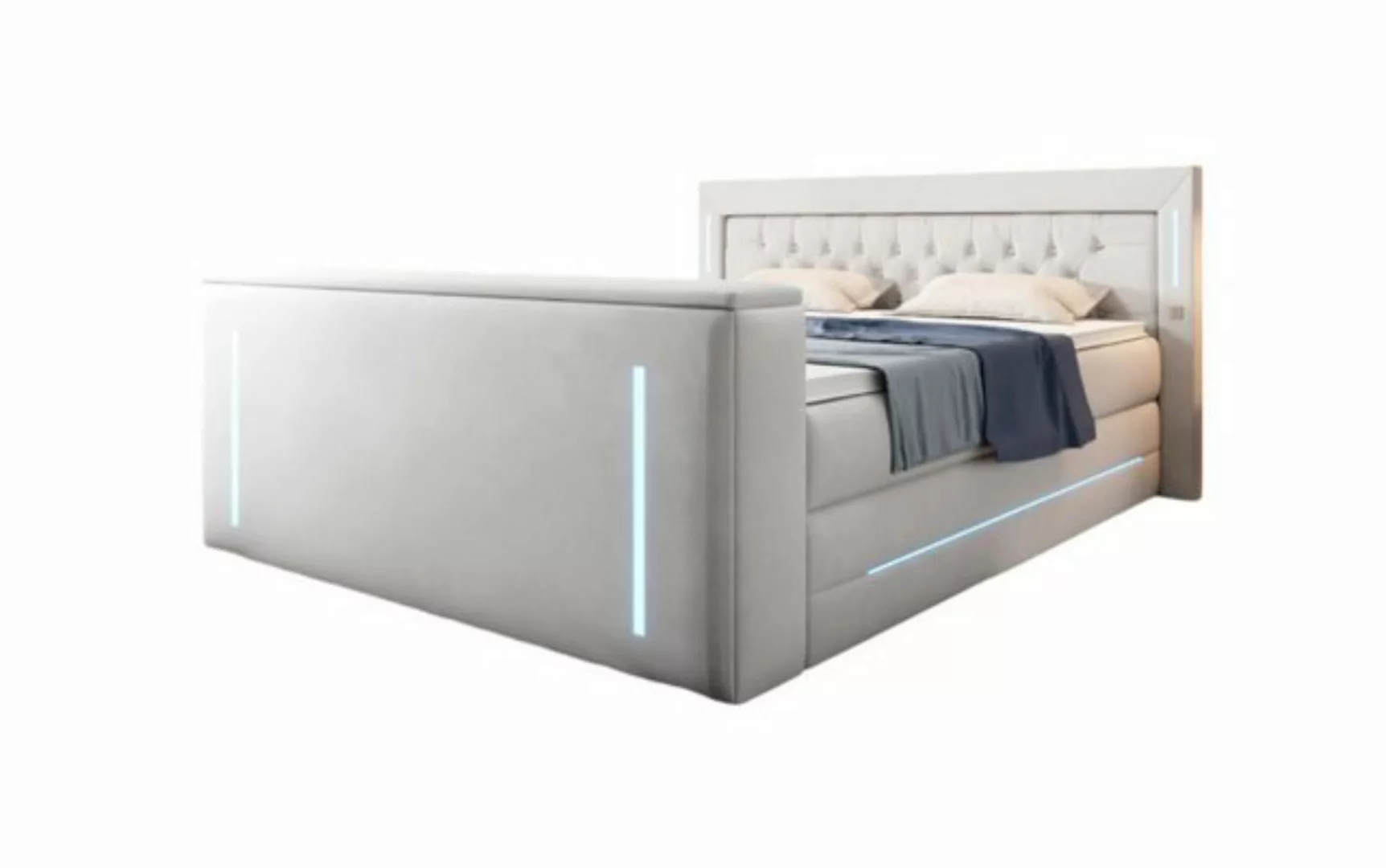 Luxusbetten24 Boxspringbett Divalo, mit TV Lift und Stauraum günstig online kaufen