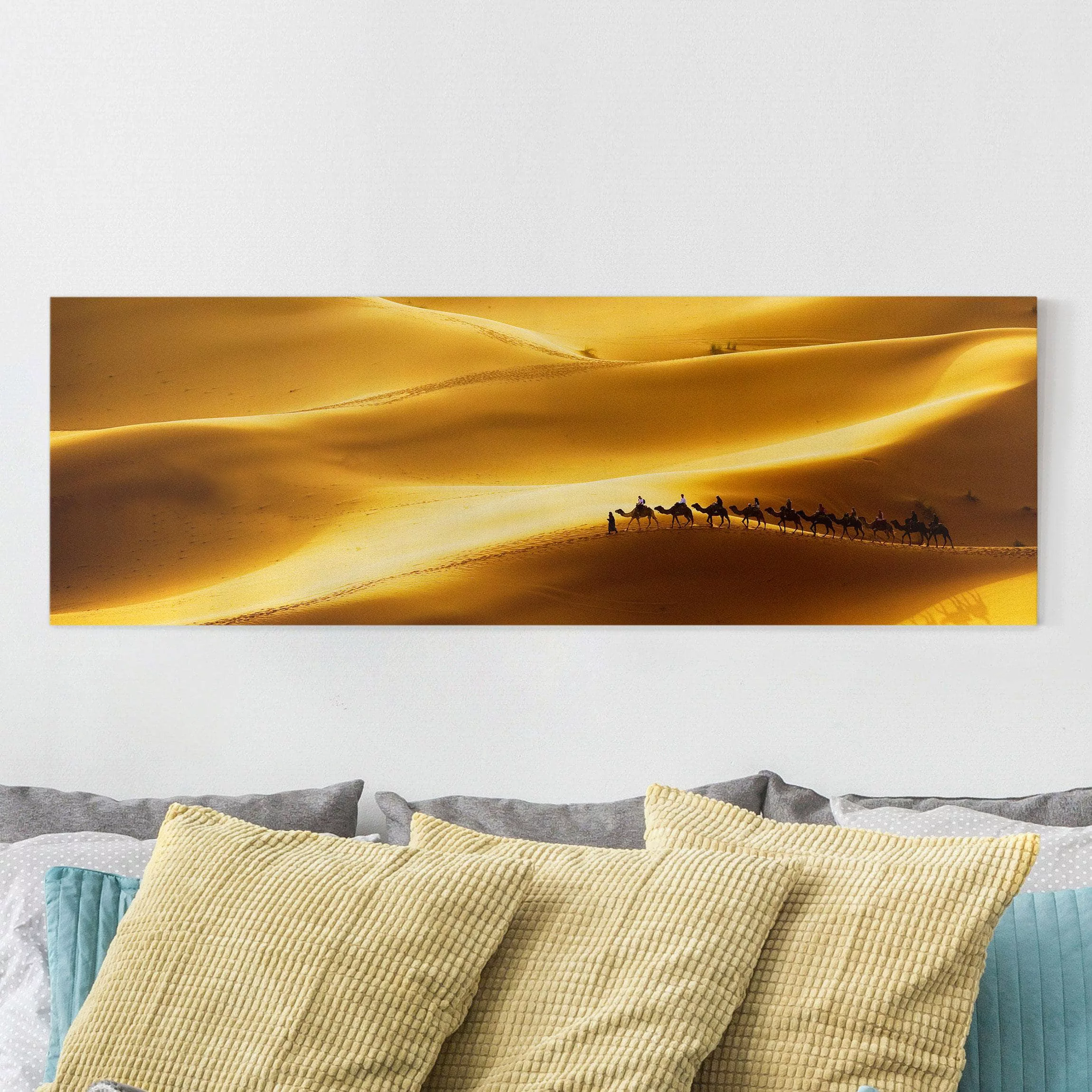 Leinwandbild Wüste - Panorama Golden Dunes günstig online kaufen