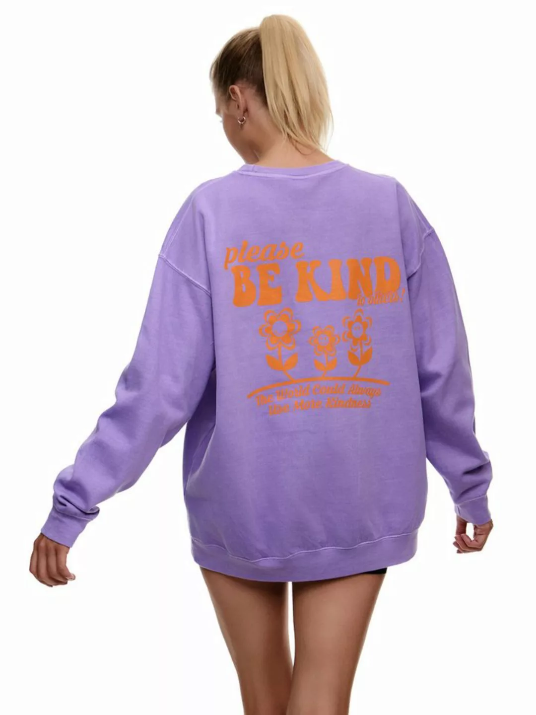 Worldclassca Sweatshirt Worldclassca Oversized Sweatshirt Print Langarm Pul günstig online kaufen