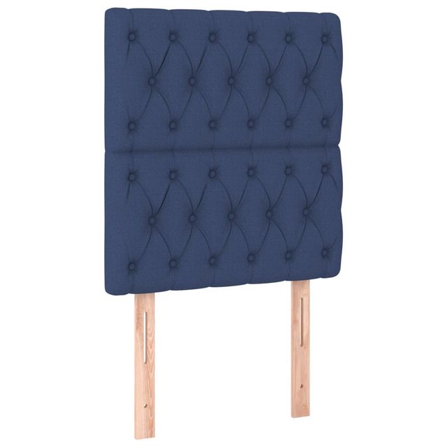 vidaXL Bett, Kopfteile 2 Stk. Blau 80x7x78/88 cm Stoff günstig online kaufen