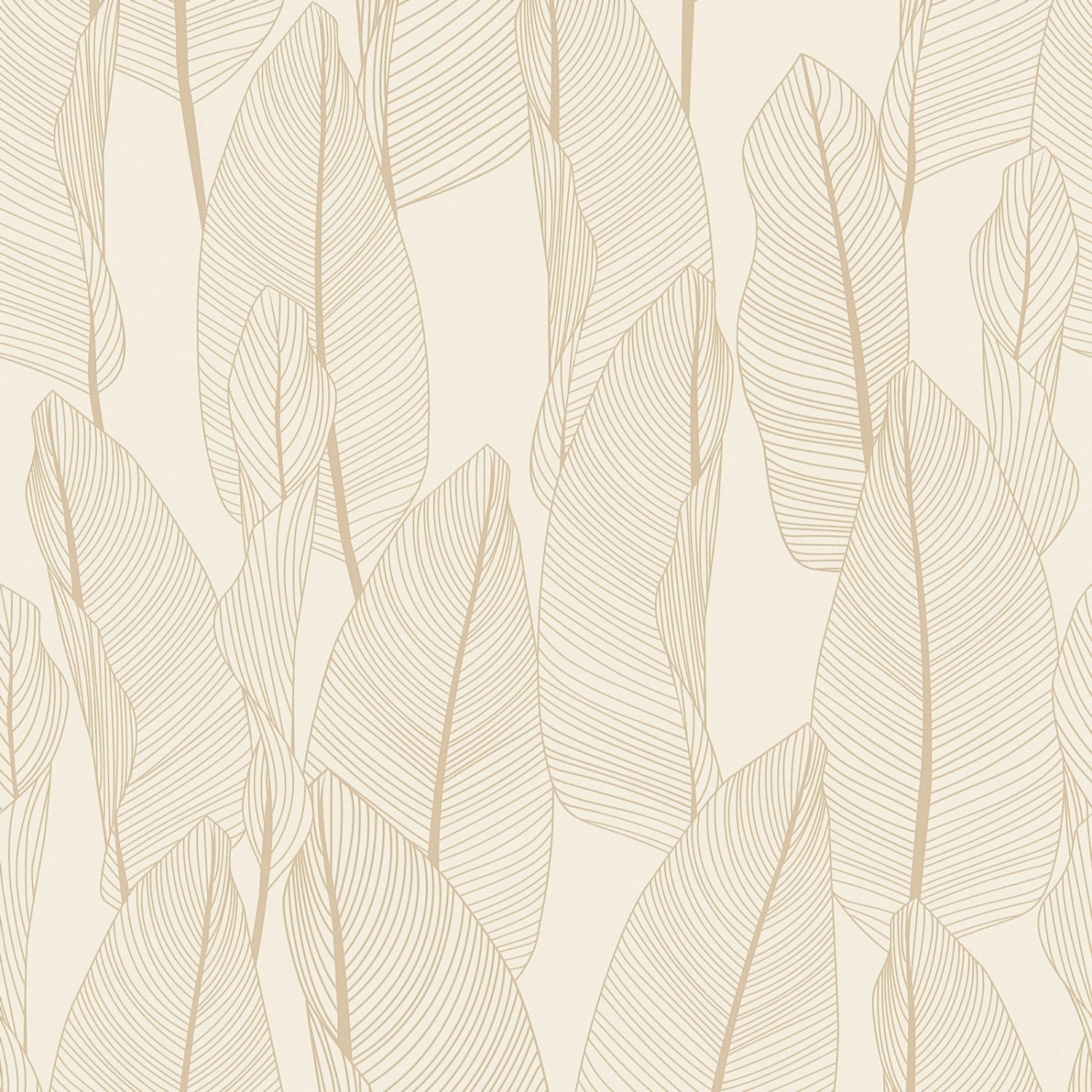 Bricoflor Blätter Tapete in Greige Moderne Skandinavische Mustertapete mit günstig online kaufen