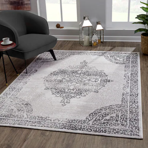 Sanat Teppich »Evra 7001«, rechteckig, 22 mm Höhe, Wohnzimmer, Kurzflor, mo günstig online kaufen