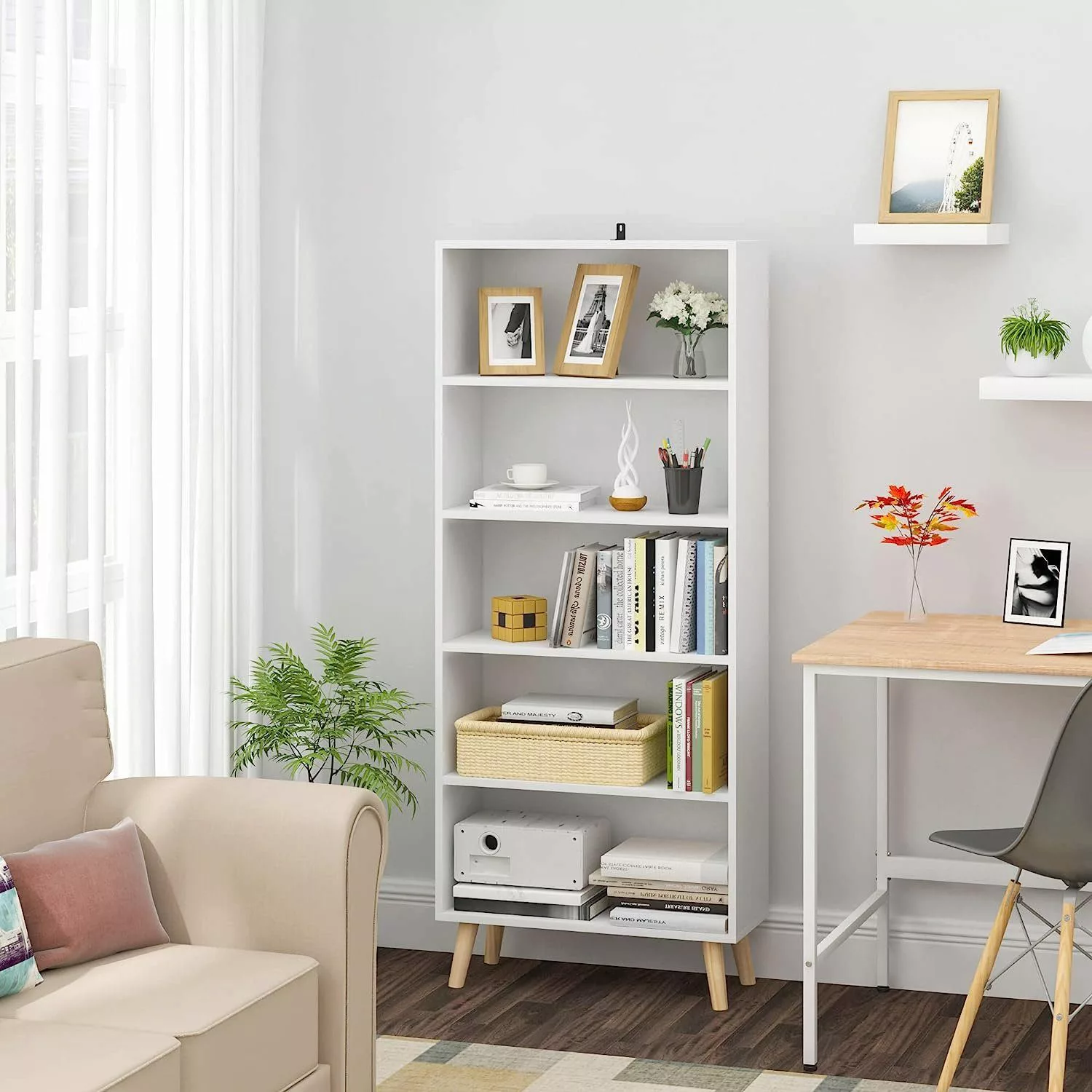 Woltu Bücherregal, 1-tlg., Standregal Raumteiler mit günstig online kaufen