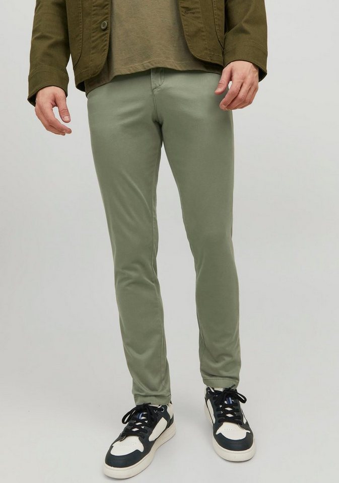 Jack & Jones Herren Chino Hose JJIMARCO JJBOWIE SA - Slim Fit - Blau - Grün günstig online kaufen