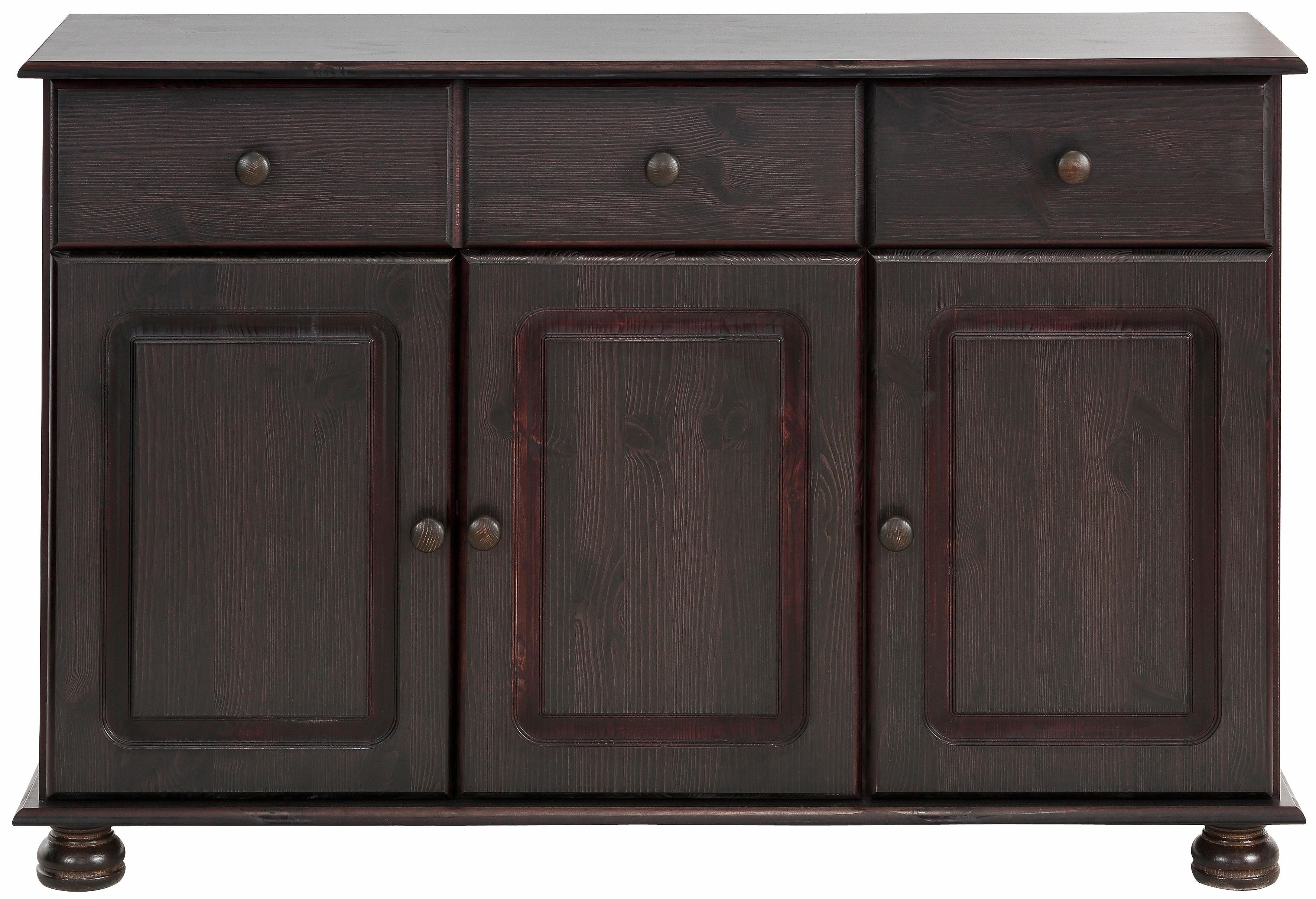Home affaire Sideboard "Mette", Kommode mit gefrästen, kugelförmigen Füßen, günstig online kaufen