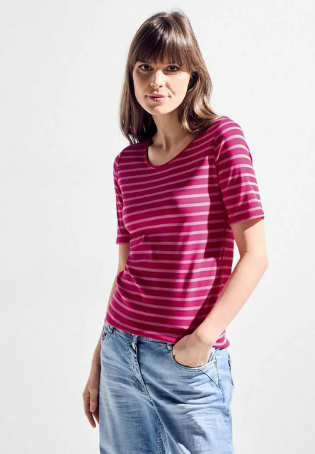 Cecil T-Shirt Rundhalsausschnitt günstig online kaufen