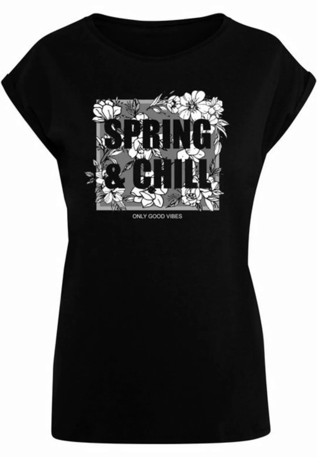 Merchcode T-Shirt Merchcode Damen Ladies Spring And Chill Extended Shoulder günstig online kaufen