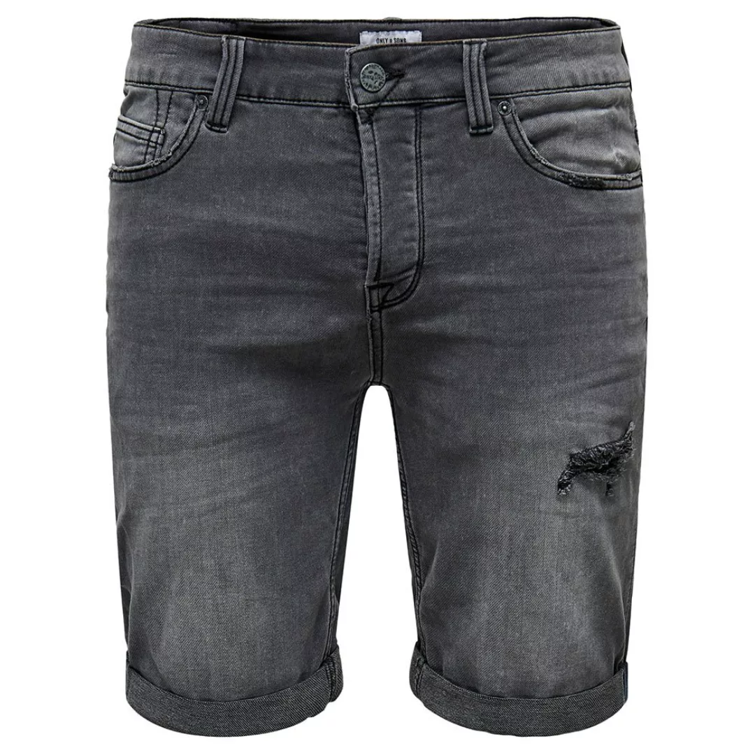 Only & Sons Ply 6951 Regular Denim-shorts 36 Grey Denim günstig online kaufen