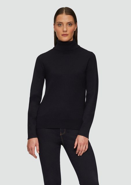 s.Oliver BLACK LABEL Strickpullover Feiner Rollkragenpullover aus Viskosemi günstig online kaufen