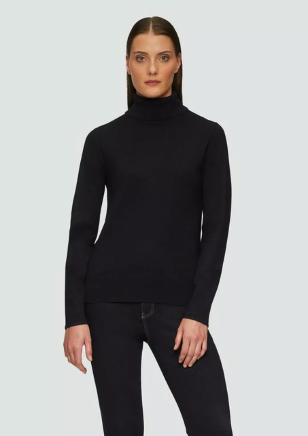 s.Oliver BLACK LABEL Rollkragenpullover, mit Rippbündchen günstig online kaufen