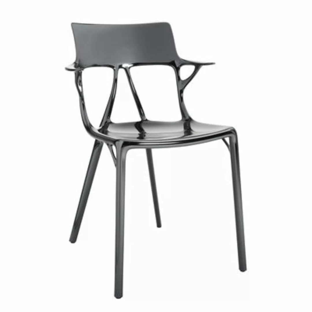 Sessel A.I plastikmaterial silber metall metallisiert / Von künstlicher Int günstig online kaufen