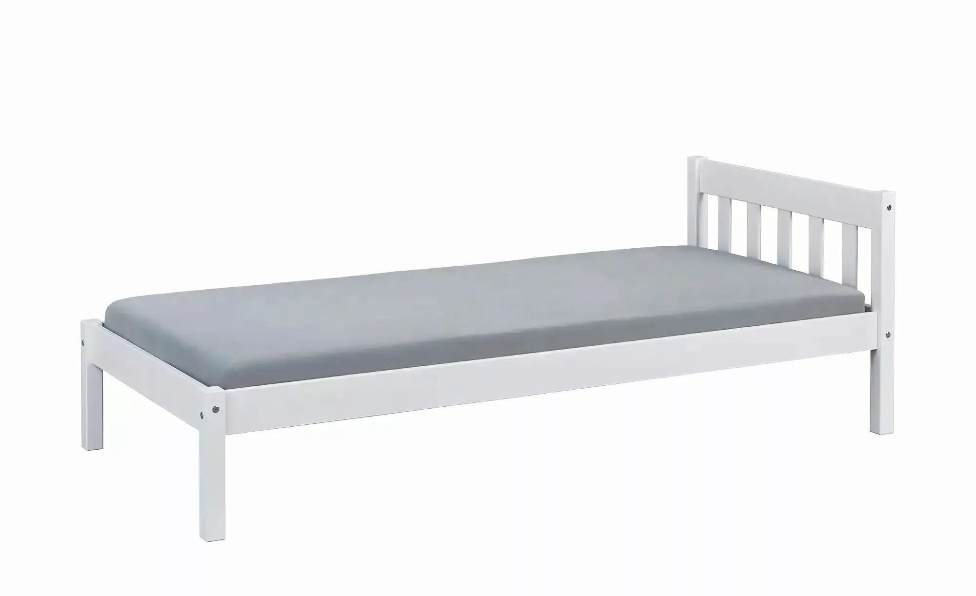 Inter Link Einzelbett aus Massivholz in Weiss (BxHxT: 210x70x98 cm) günstig online kaufen