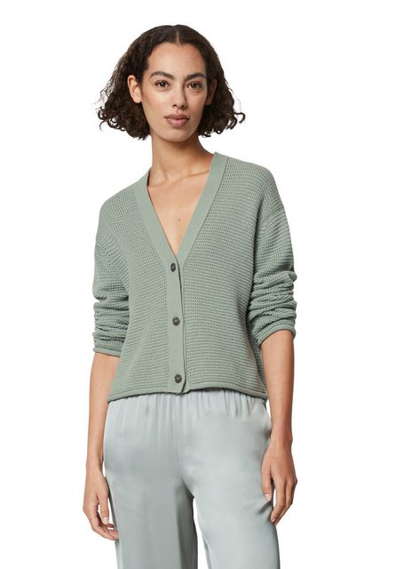 Marc OPolo Cardigan, verkürzte Länge, tiefer V-Ausschnitt günstig online kaufen