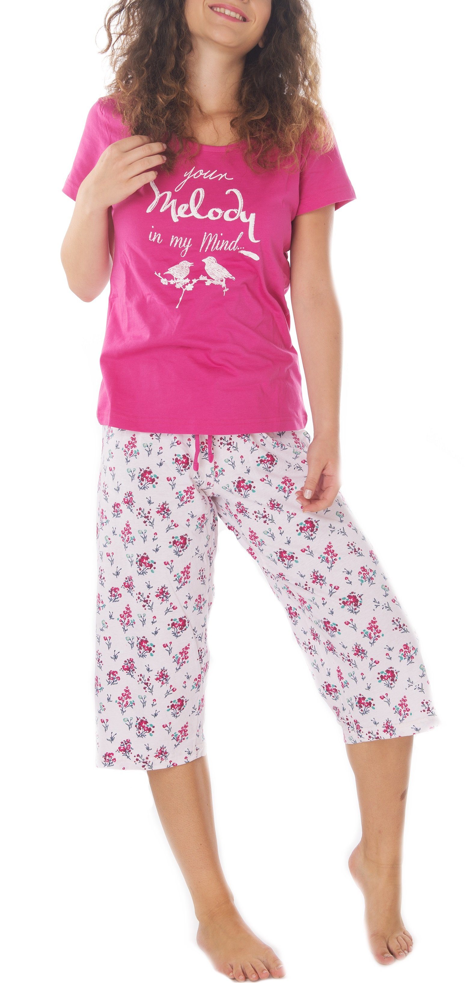 Consult-Tex Capri-Pyjama Damen Capri Pyjama Schlafanzug günstig online kaufen