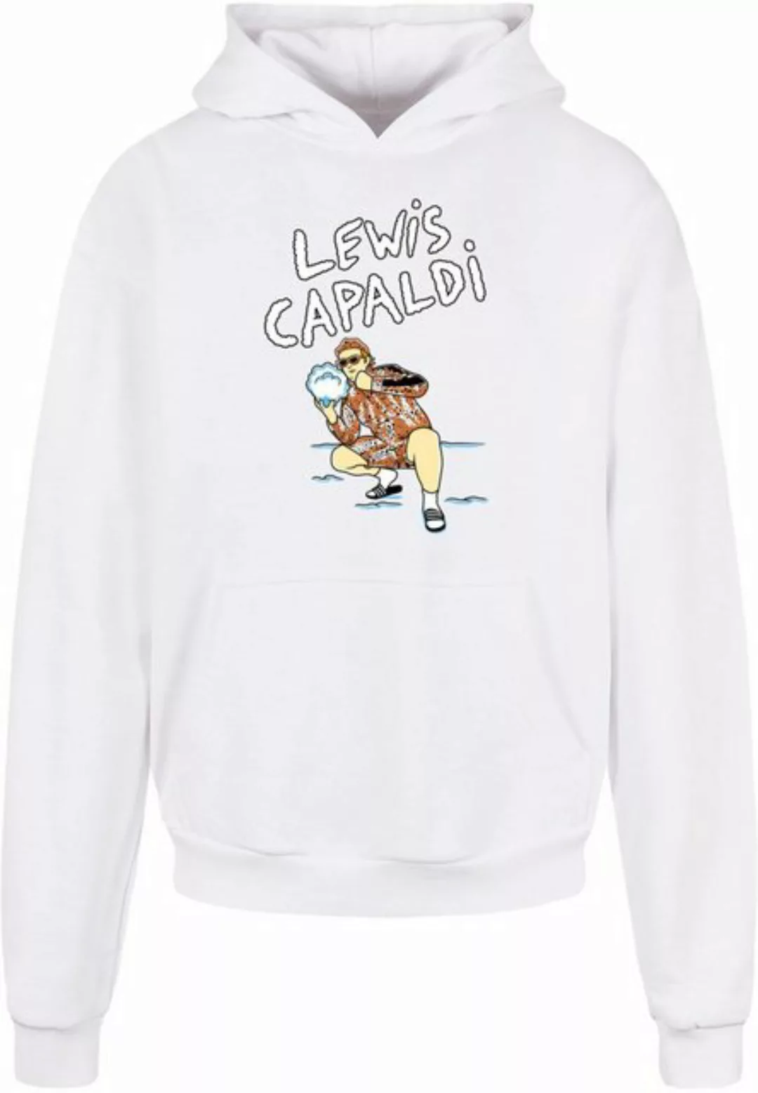 Merchcode Kapuzensweatshirt Merchcode Herren Lewis Capaldi - Snowleopard Ul günstig online kaufen