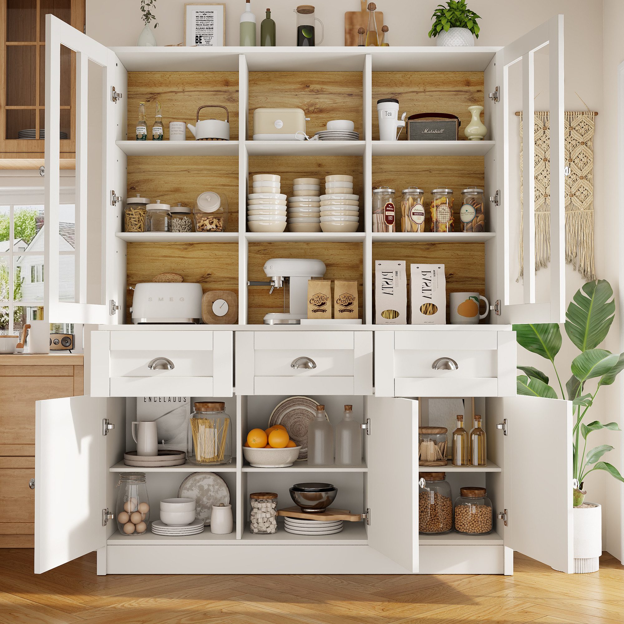 OKWISH Hochschrank Esszimmerschrank mit Schubladen (Moderner günstig online kaufen