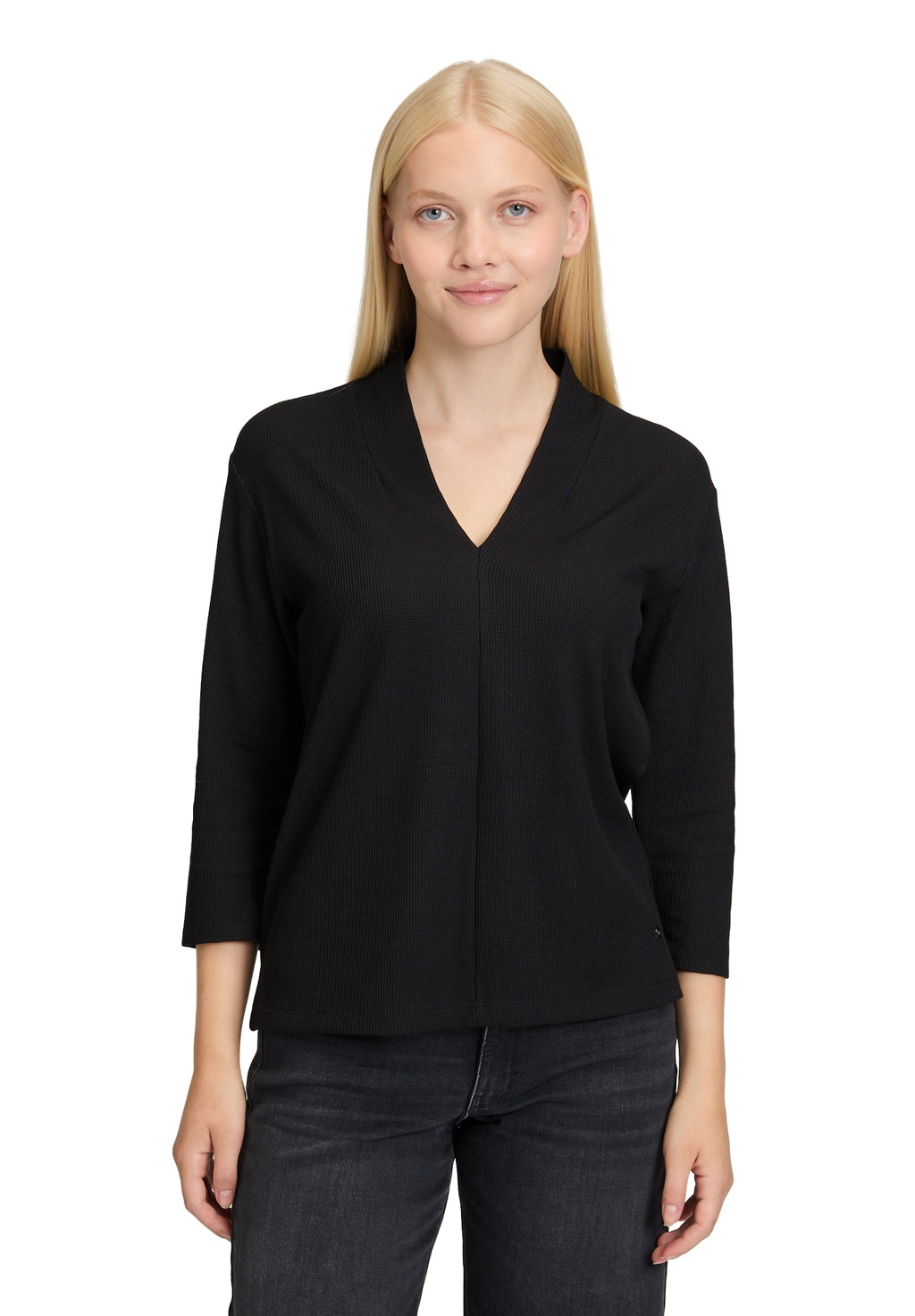 Betty&Co 3/4-Arm-Shirt "Betty & Co Damen Casual-Shirt mit V-Ausschnitt", (1 günstig online kaufen