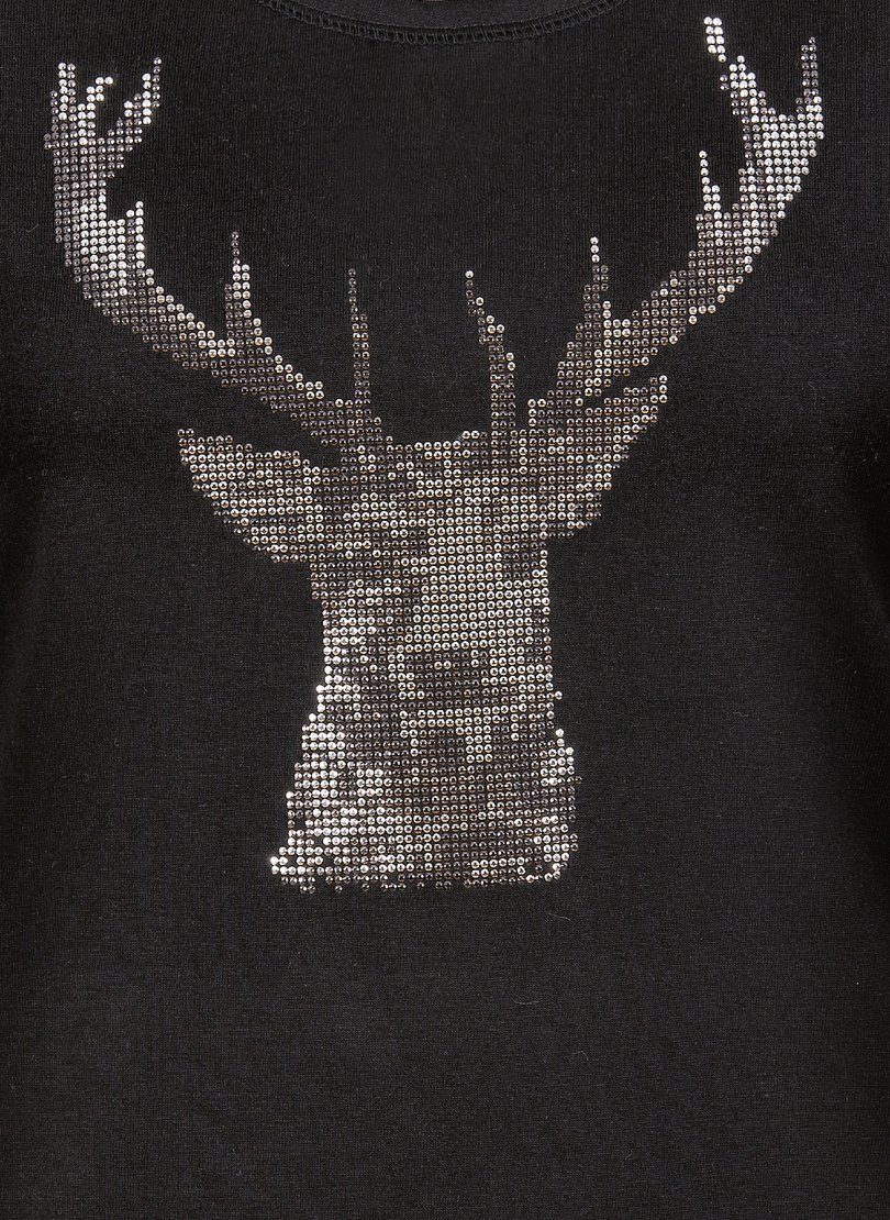 Trigema T-Shirt "TRIGEMA T-Shirt Glitzer-Hirsch", (1 tlg.) günstig online kaufen