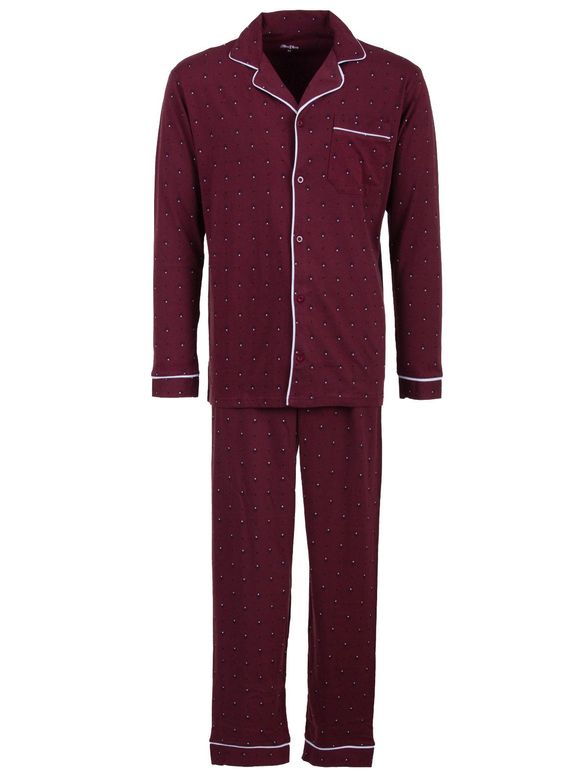 Henry Terre Schlafanzug Pyjama Set Langarm günstig online kaufen