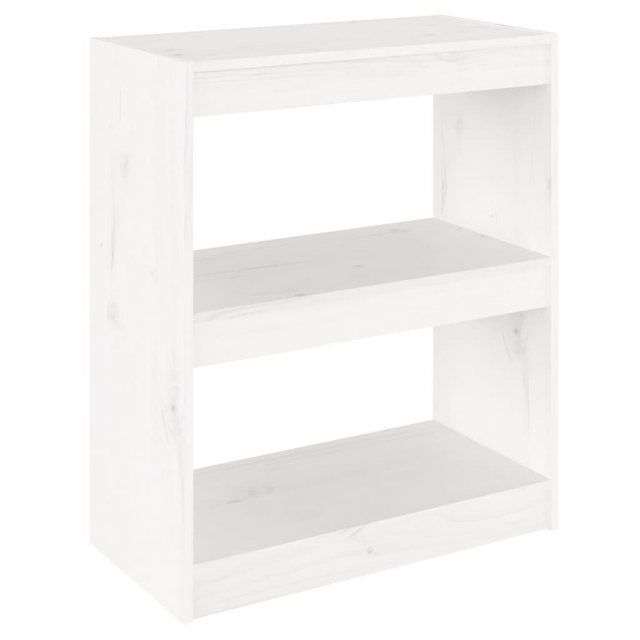 furnicato Bücherregal Bücherregal/Raumteiler Weiß 60x30x71,5 cm Massivholz günstig online kaufen