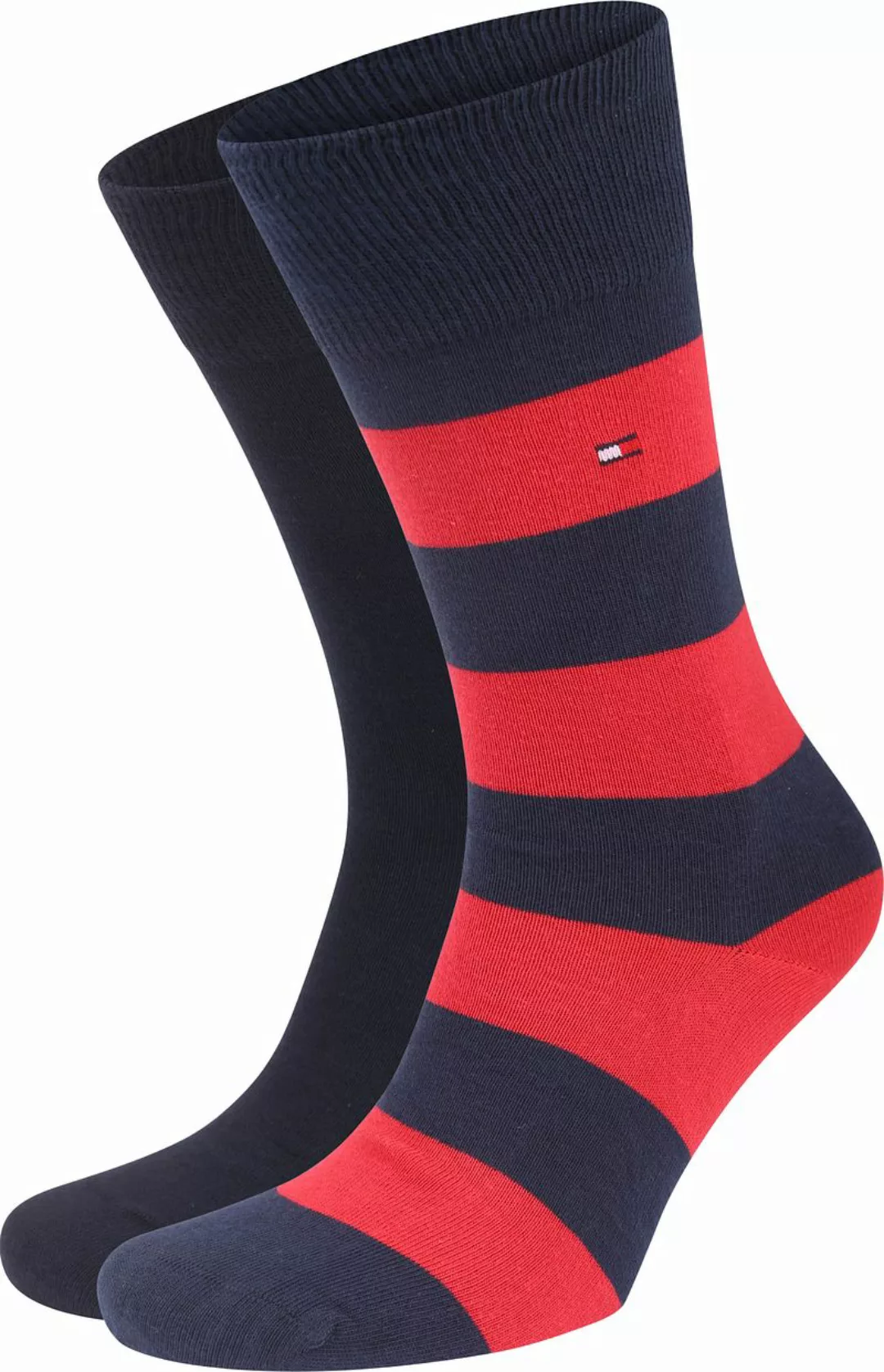 Tommy Hilfiger Socken 2 Paare Rugby Rot - Größe 43-46 günstig online kaufen