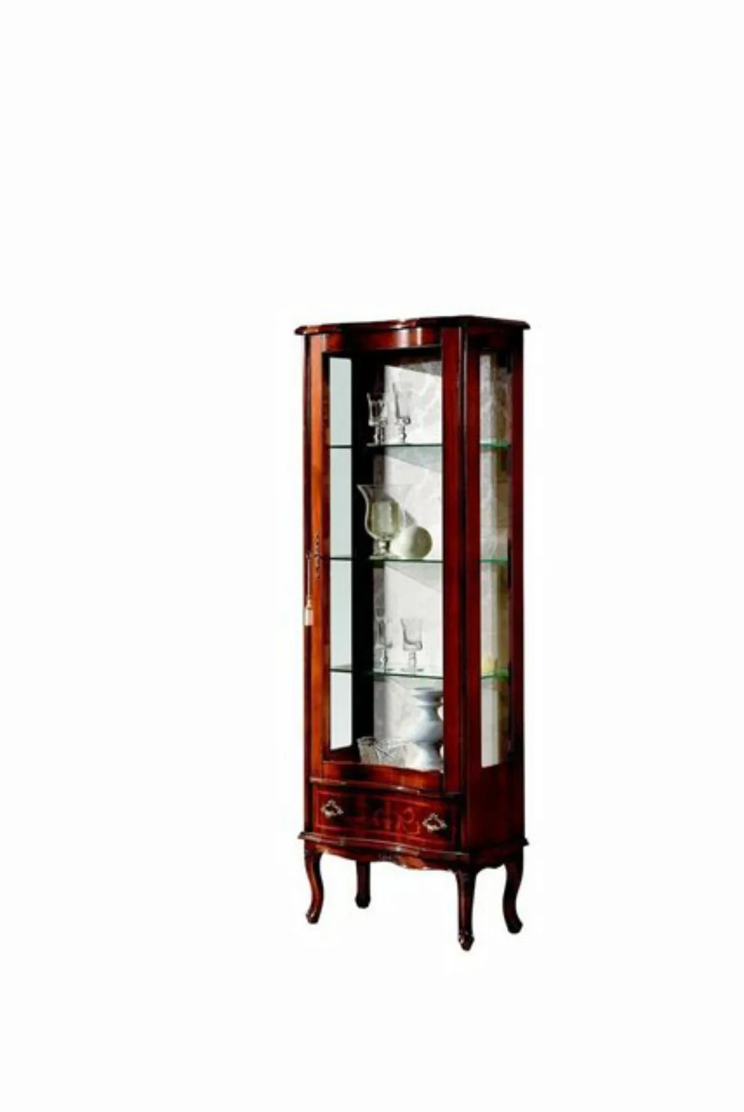 JVmoebel Vitrine Design Luxus Holz Vitrine Brauner Schrank Glas Türen Anric günstig online kaufen