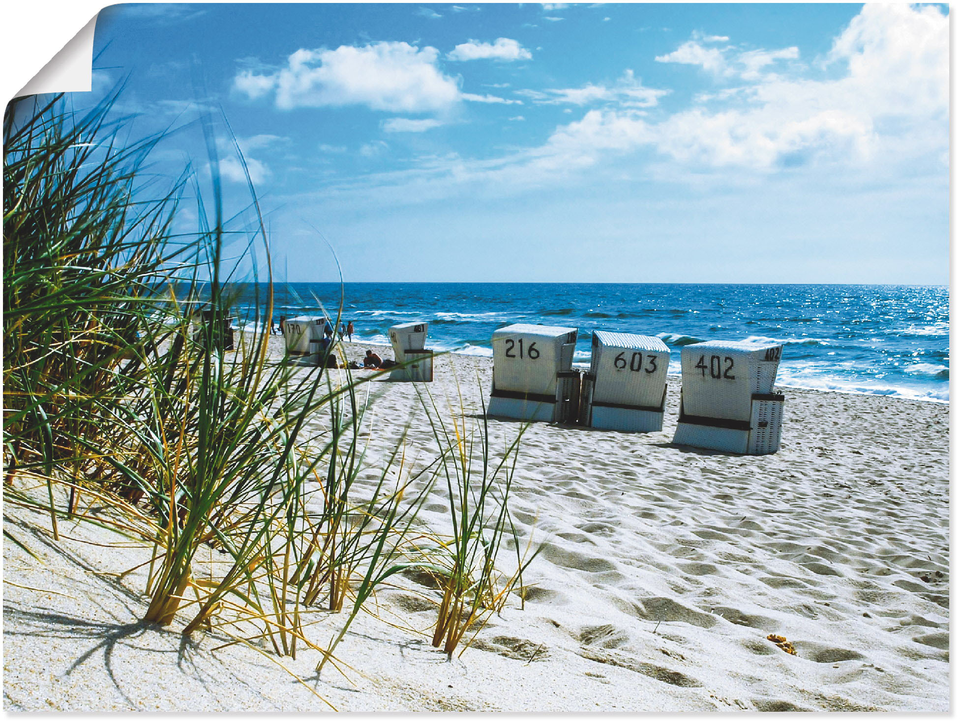 Artland Wandbild "Hinter den Dünen", Strand, (1 St.), als Leinwandbild, Pos günstig online kaufen