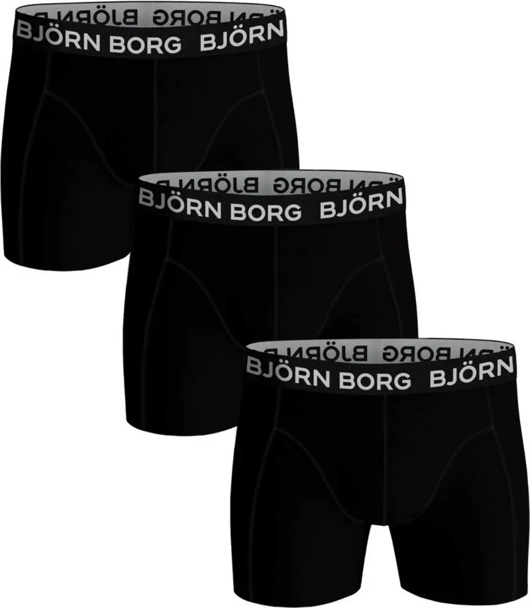 Bjorn Borg Boxers Cotton Stretch 3-Pack Schwarz - Größe M günstig online kaufen
