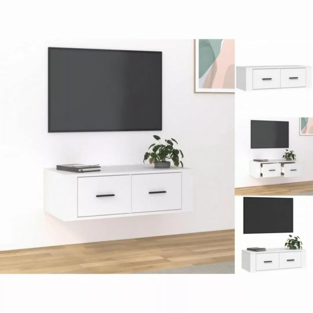 vidaXL TV-Schrank TV-Wandschrank Weiß 80x36x25 cm Holzwerkstoff (1-St) günstig online kaufen
