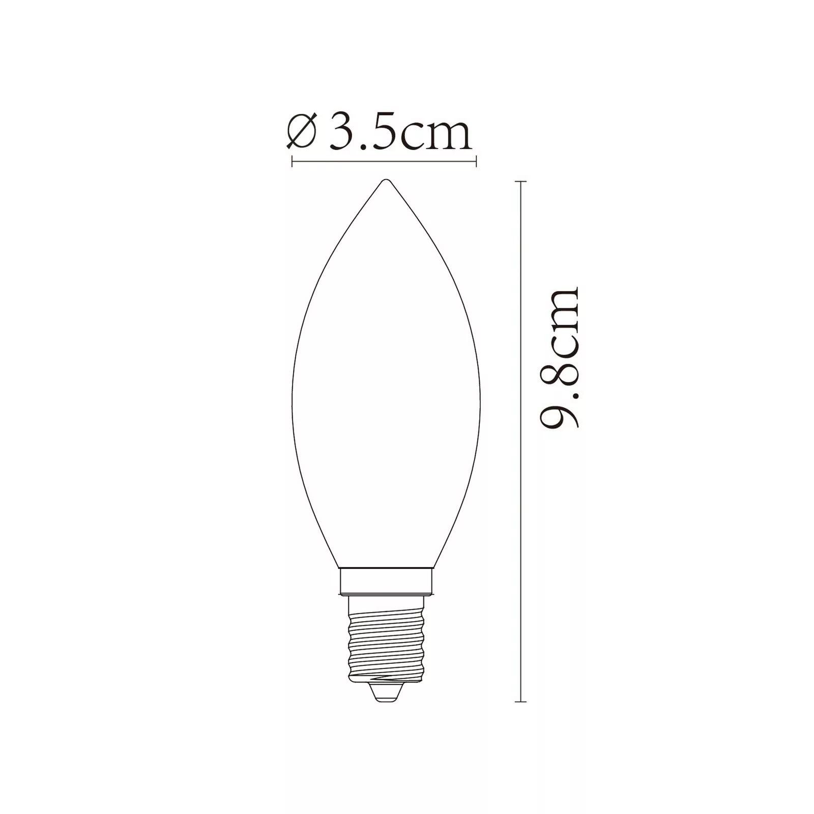 LED-Kerzenlampe E14 3W 2.200K dimmbar günstig online kaufen