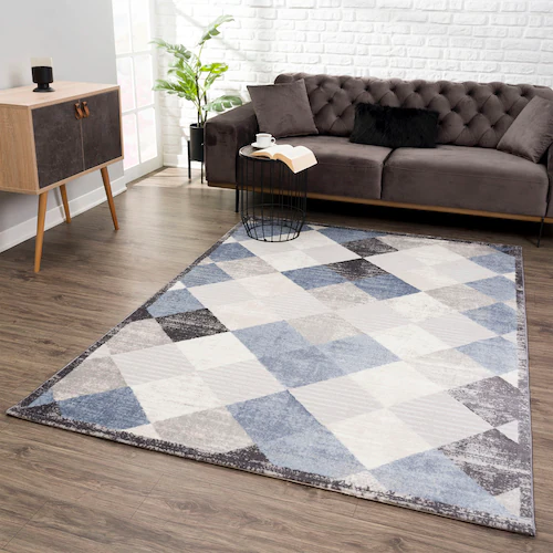 Sanat Teppich »Evra 7009«, rechteckig, 22 mm Höhe, Wohnzimmer, Kurzflor, mo günstig online kaufen