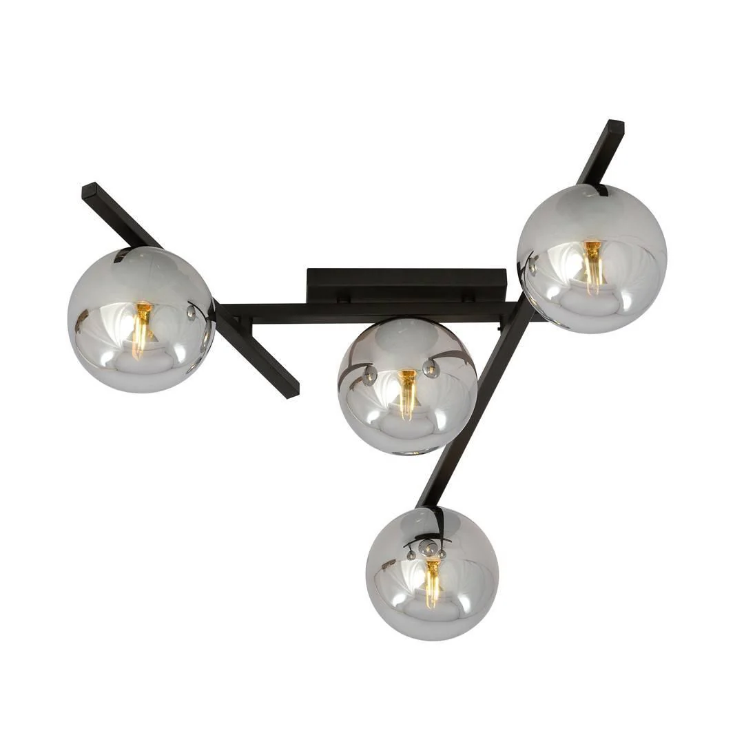 Deckenlampe Smart, schwarz/grafit, 4-flammig günstig online kaufen