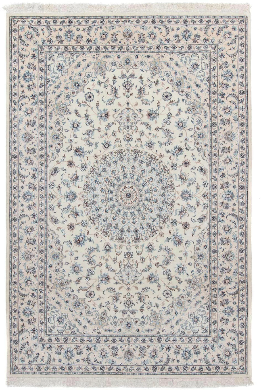 morgenland Wollteppich »Nain 9la Medaillon Argento 304 x 203 cm«, rechtecki günstig online kaufen