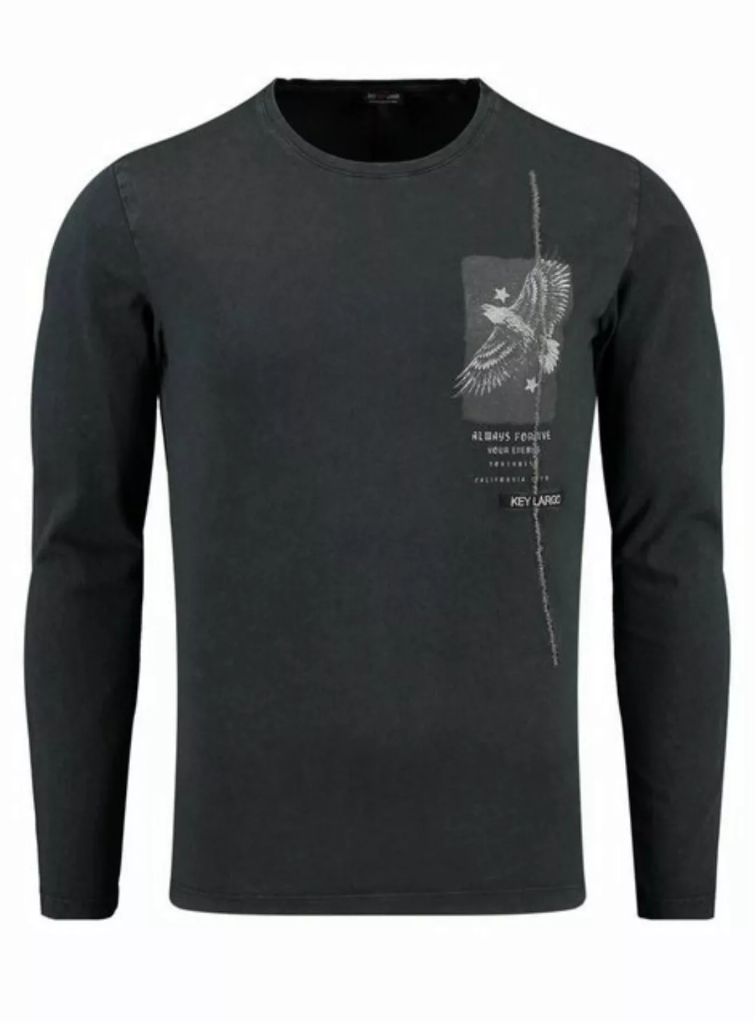 Key Largo T-Shirt Herren Longsleeve MLS ENEMIES ROUND (1-tlg) günstig online kaufen