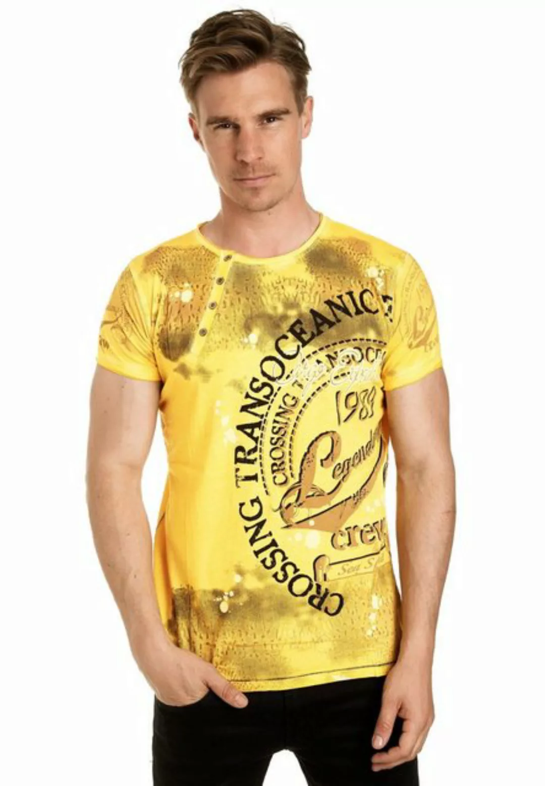 Rusty Neal T-Shirt mit plakativem Frontprint günstig online kaufen