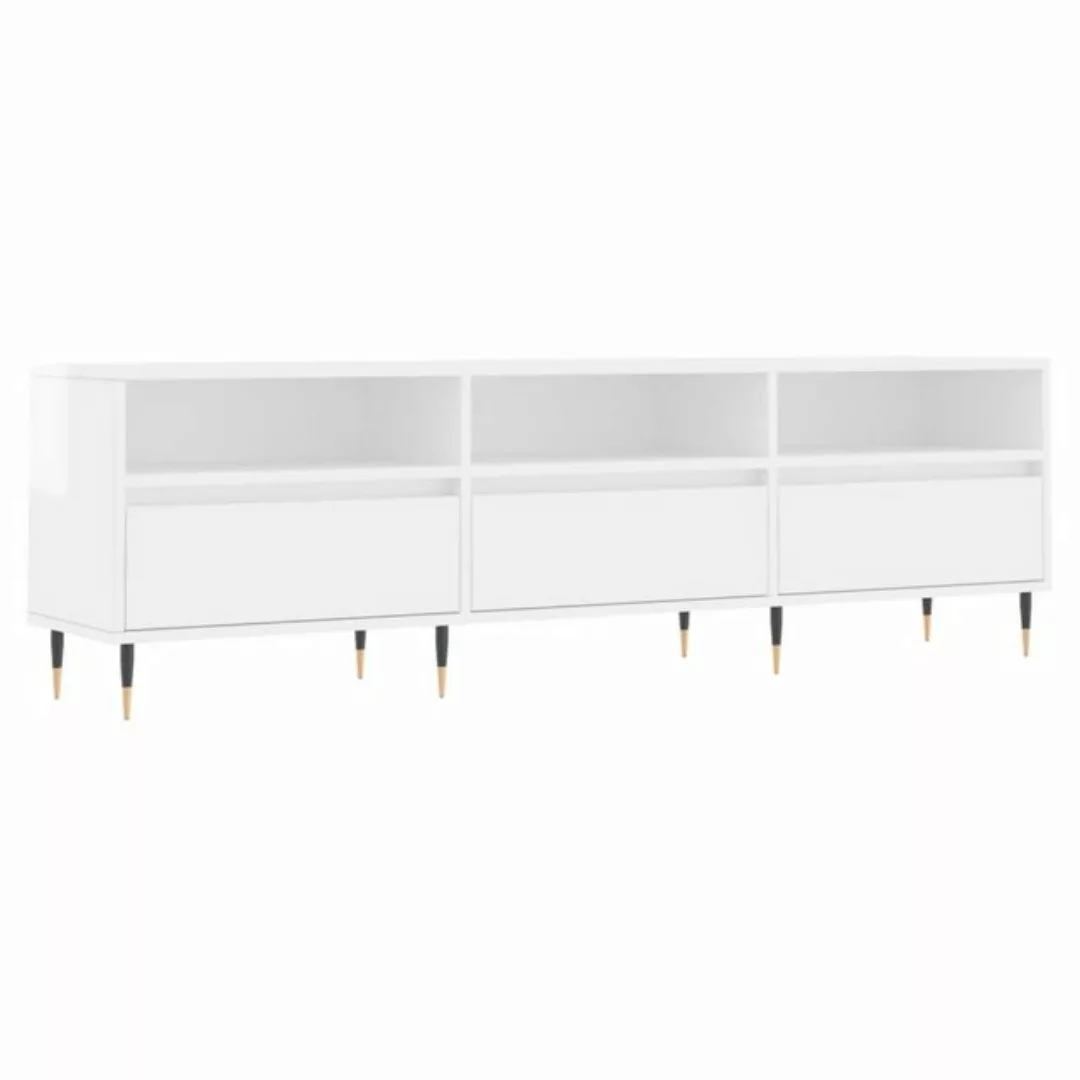 vidaXL TV-Schrank TV-Schrank Hochglanz-Weiß 150x30x44,5 cm Spanplatte günstig online kaufen