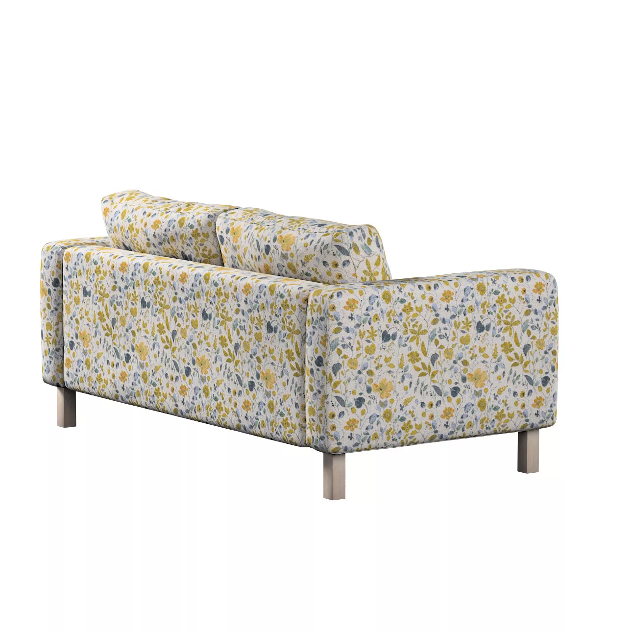 Bezug für Karlstad 2-Sitzer Sofa nicht ausklappbar, gelb-blau, Sofahusse, K günstig online kaufen