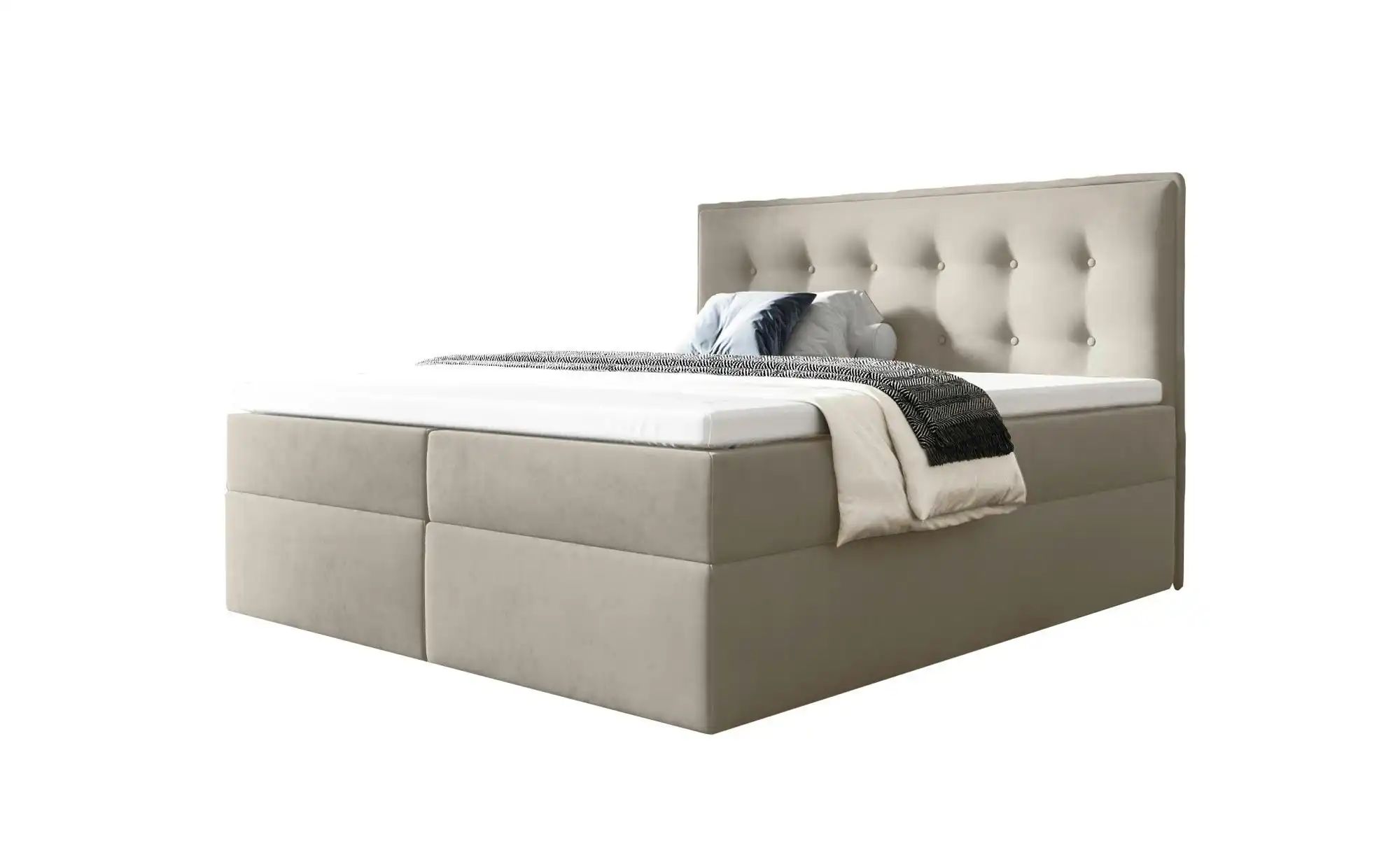 Boxbett mit Bettkasten Focus ¦ beige ¦ Maße (cm): B: 140 H: 110 Betten > Po günstig online kaufen